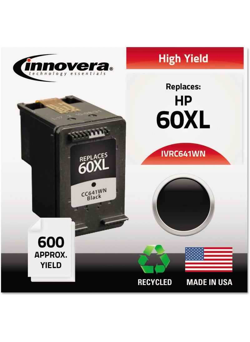 Innovera Innovera IVRC641WN Remanufactured Black HighYield Ink Replacement for CC641WN 60XL 600 PageYield  - Image 1