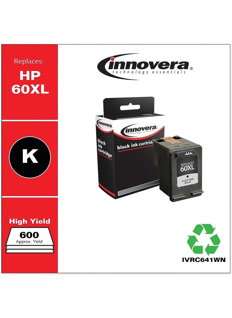 Innovera Innovera IVRC641WN Remanufactured Black HighYield Ink Replacement for CC641WN 60XL 600 PageYield  - Image 2