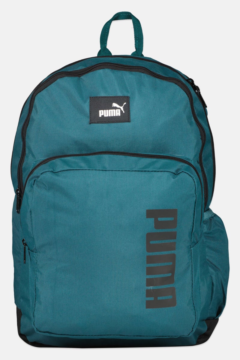PUMA حقيبة ظهر للرجال بشعار العلامة التجارية، أخضر مائل إلى الأزرق - Image 1
