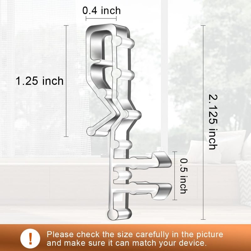 Takngjd 12 PCS Hidden Channel Valance Clips  2-1/8inch Clear Plastic Blinds Clips for Valance with a Groove in The Back - Image 4