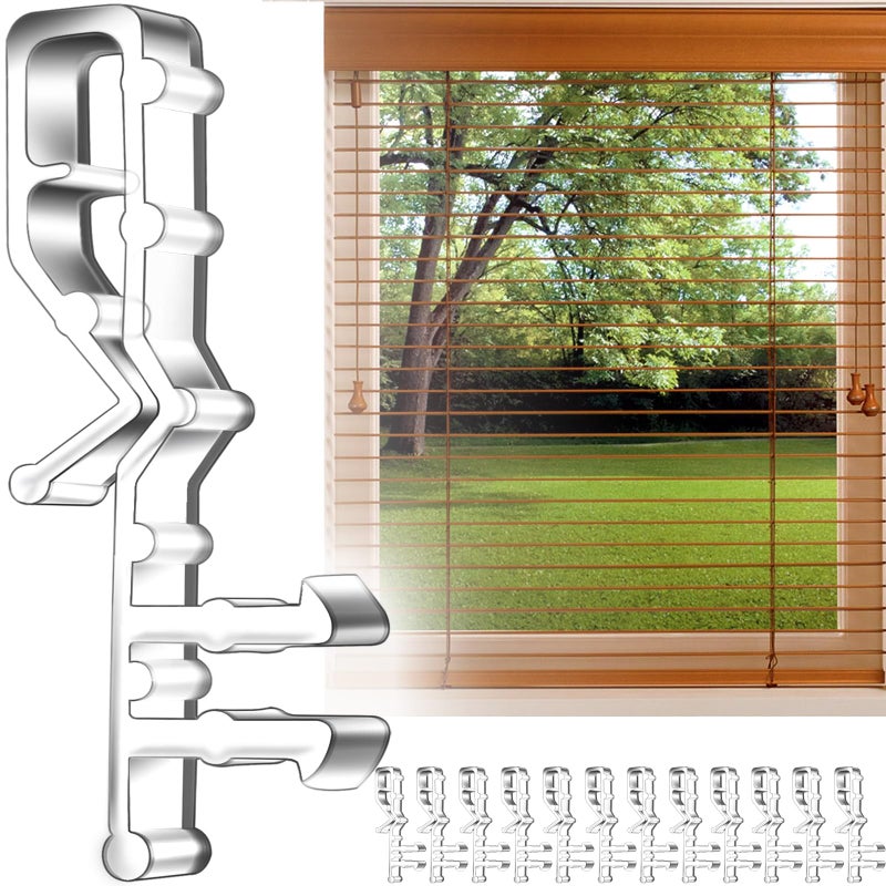 Takngjd 12 PCS Hidden Channel Valance Clips  2-1/8inch Clear Plastic Blinds Clips for Valance with a Groove in The Back - Image 1