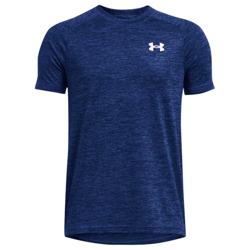 Under Armour Boys Tech 2.0 Short-Sleeve T-Shirt, (434) Tech Blue / / White, Small - Image 4