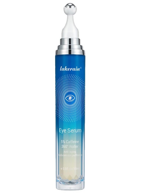 Vegan collagen eye essence contains 5% caffeine and 360° massage ball for wrinkle care, reducing fine lines, whitening and moisturizing, preventing moisture evaporation, and keeping skin soft and elastic.