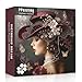 PPuzzling Elegant Victorian Lady Puzzle 1000 Pieces for Adults Vintage Woman with Red Hat Pearls Flowers and Butterflies Jigsaw Puzzle Challenging Retro Classic Aesthetic Art Puzzle - Image 2