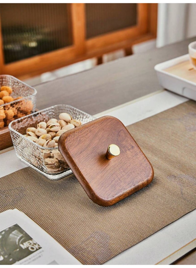 Vonqu Wood Grain Fruit Plate – Versatile Serving Tray for Dried Fruits, Nuts, Candy, Cookies, Chips, and Party Snacks - Image 3