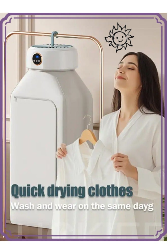 APEX Portable Laundry Dryer, Multifunctional Electric Dryer Machine, Mini Clothes Dryer with Dryer Bag, 2 Gear Adjustable Small Dryer Machine, Foldable Compact Dryer for Delicate Garmnts  - Image 1