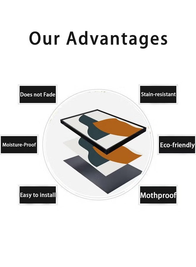 Framed Canvas Wall Art,Set Of 3 Decorative Painting, Framed Wall Arts Stretched Over Wooden Frame Paintings, For Home, Living Room, Office Decor,30x40CM - Image 3