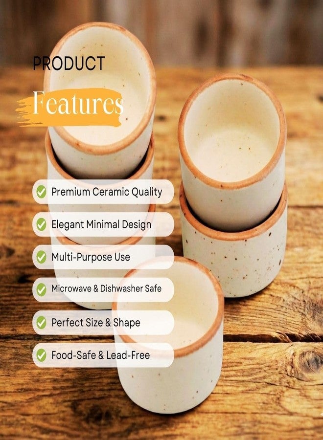 Yourowndcor Handpainted Ceramic Chutney Bowl/Pickle/Sauce Katori Set in Round Shape (40 ML, Small, Set of 6) - Image 3