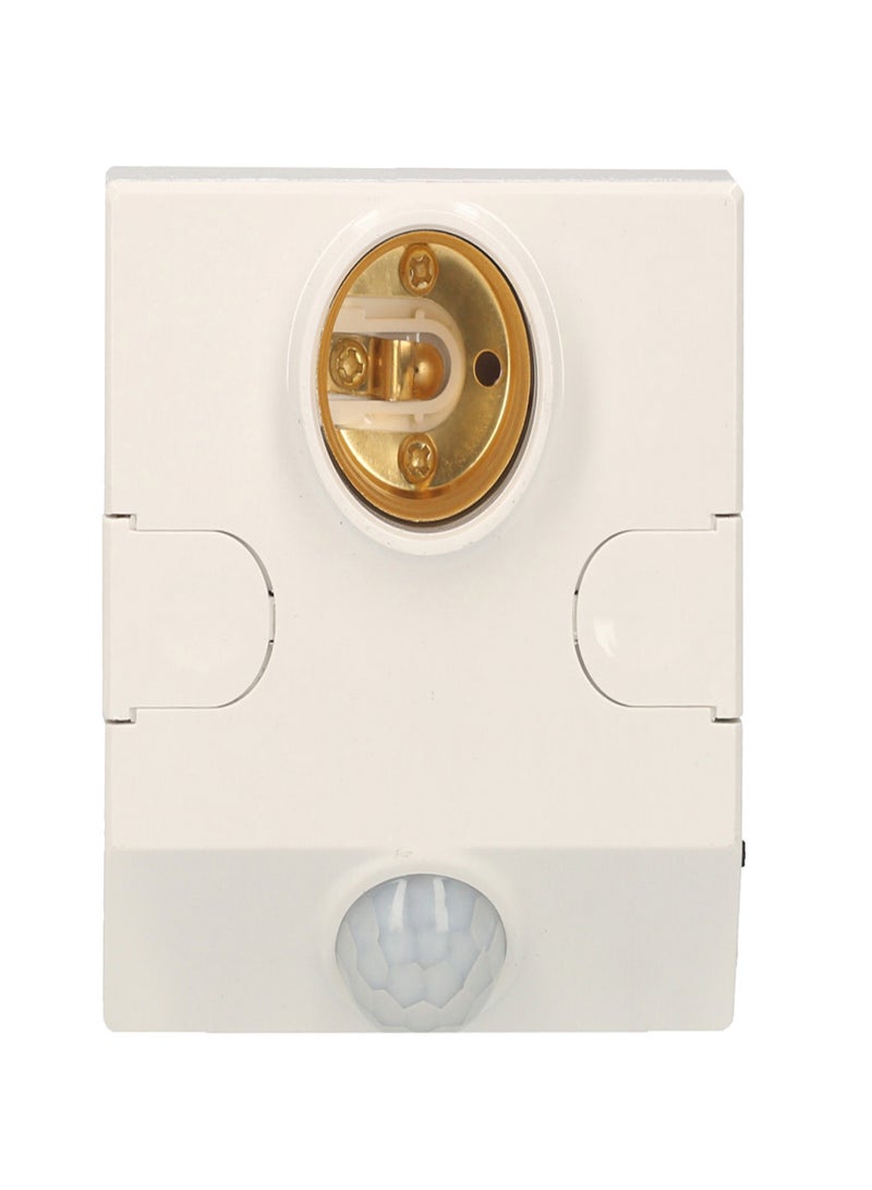 PIR Motion Sensor Lampholder E27 Live Line & Zero Line Wired Motion Activated LED Bulb Lamp Base with Adjustable Brightness & Delay Time Body Induction Detector for Indoor (AC 110-245V) - Image 1