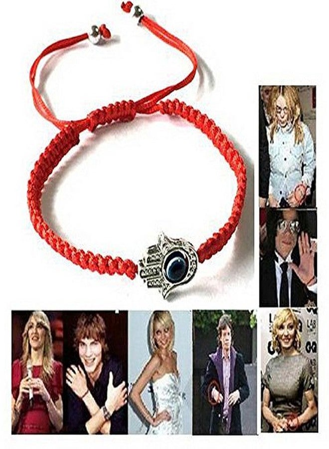 Omonic MAYMII·HOME 6 pcs Lucky Hamsa Red String Line Kabbalah Bracelets Bracelet Bangle Braided String Cord and Rotating Evil Eye Hamsa Hand - Jewish Amulet Pendant Jewelry for Success and Lucky - Image 5