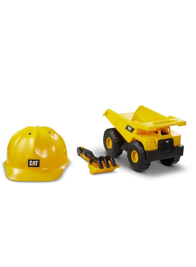 CAT CAT Construction Toys, Dump Truck Set with CAT Hard Hat and Sand Tools, Outdoor Toys for Kids Ages 3+  - Image 1