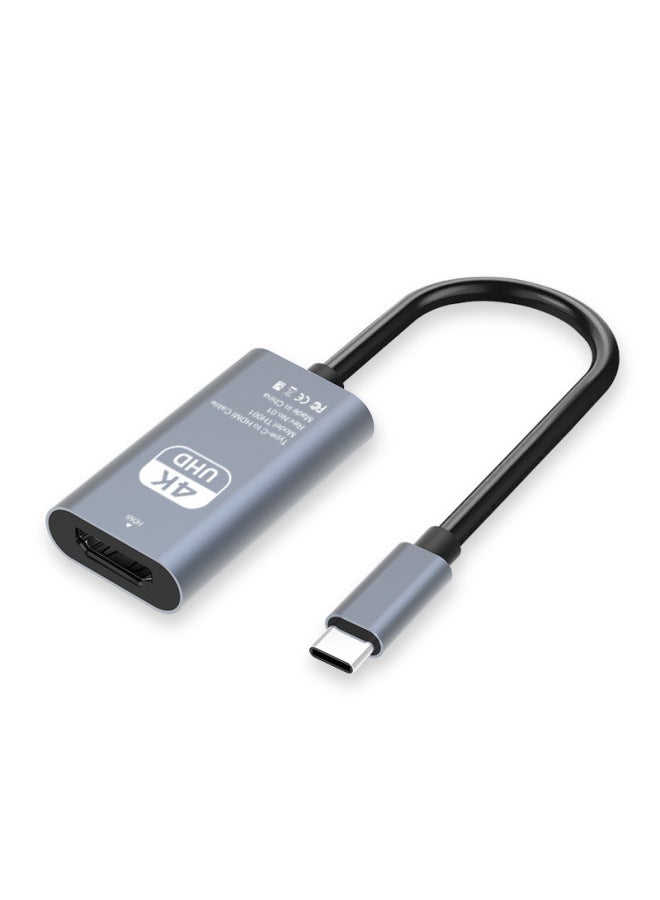 Source Manufacturers Best Selling Type-c To Hdmi With Screen Line 4K HD Screen Adapter Wholesale-Color:Plastic Shell Plus Power Supply