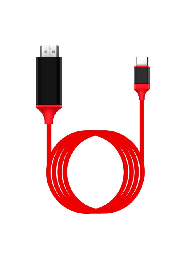 Source Manufacturers Best Selling Type-c To Hdmi With Screen Line 4K HD Screen Adapter Wholesale-Color:Plastic Shell Plus Power Supply
