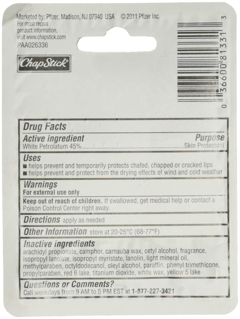 chapstick ChapStick Classic Skin ProtectantSunscreen SPF 4 Original - Image 2