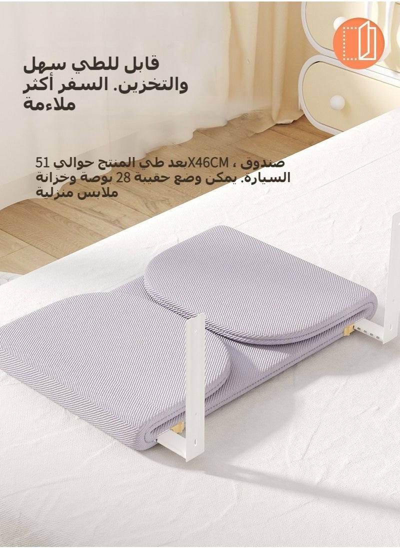 XiuWoo - 1-Piece Toddler Bed Rails Guard Foldable Crib Rail Guard Baby Bed Rail for Toddlers Elderly with Reinforced Anchor Safety for Cribs, Twin, Double, Full-Size Queen and King Bed Portable Child Bed Safet - Image 1