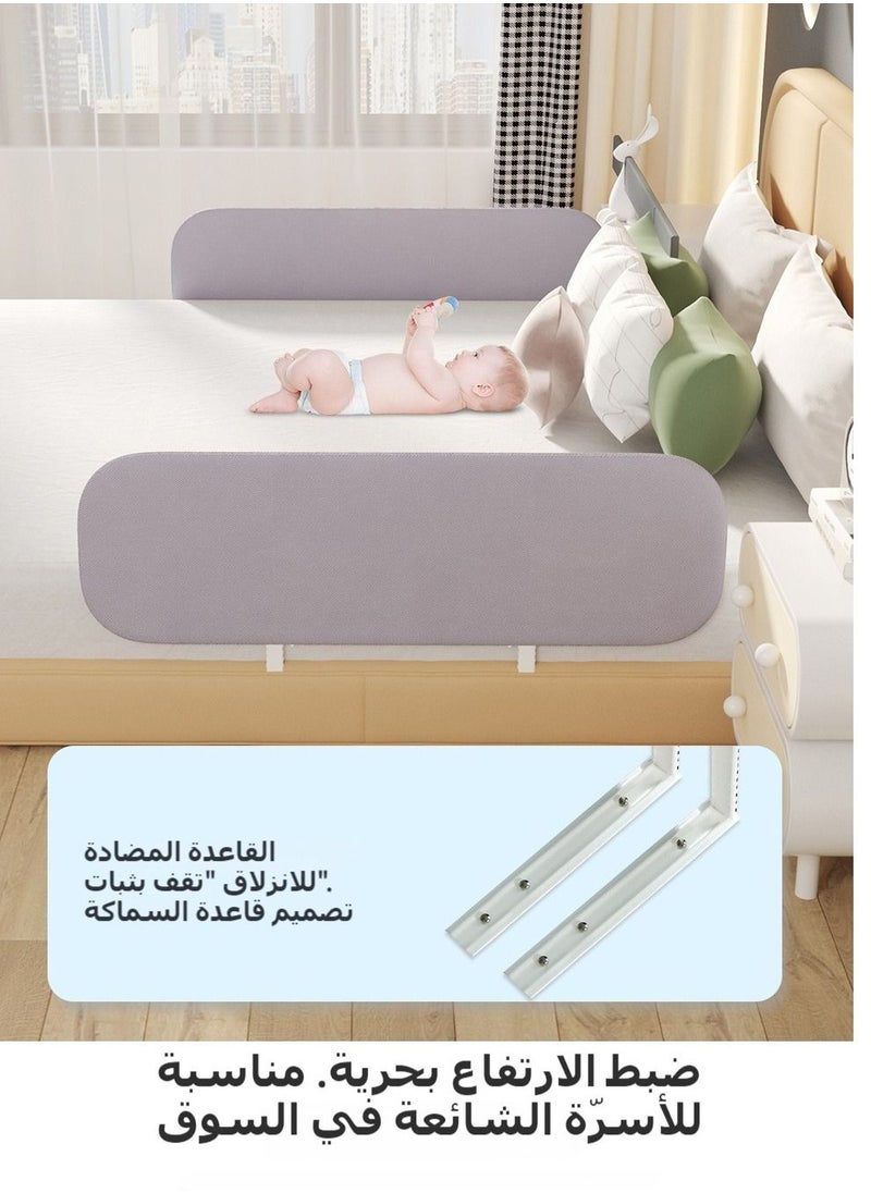 XiuWoo - 1-Piece Toddler Bed Rails Guard Foldable Crib Rail Guard Baby Bed Rail for Toddlers Elderly with Reinforced Anchor Safety for Cribs, Twin, Double, Full-Size Queen and King Bed Portable Child Bed Safet - Image 1