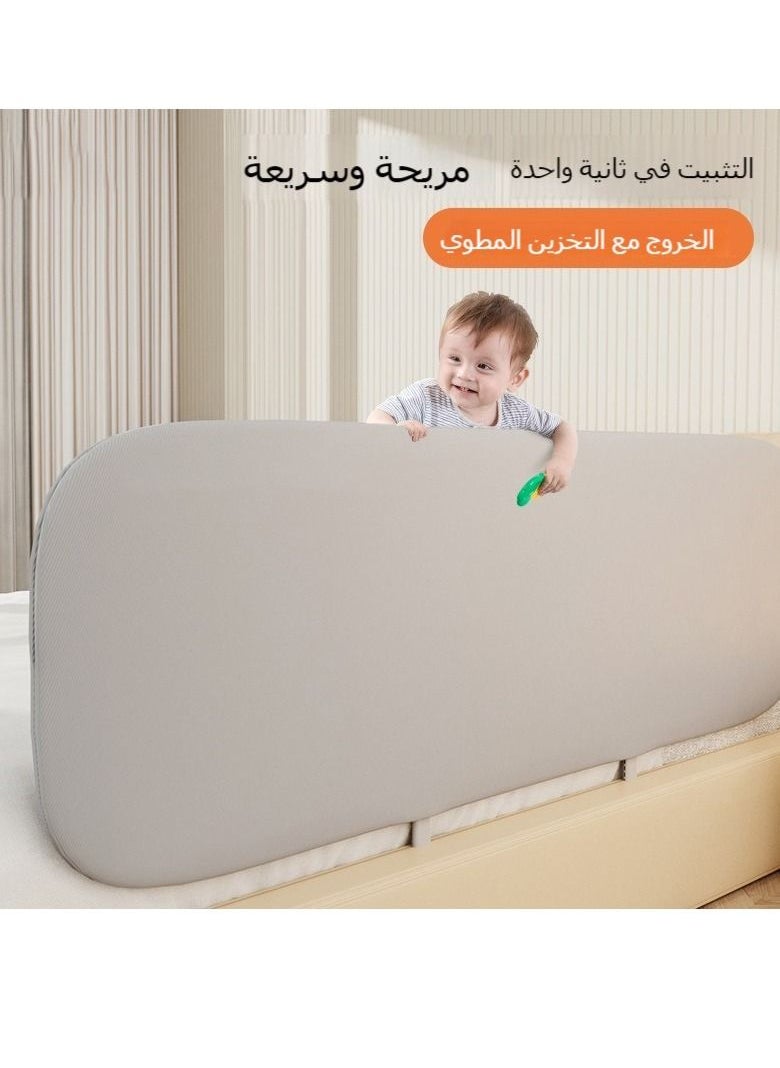 XiuWoo - 1-Piece Toddler Bed Rails Guard Foldable Crib Rail Guard Baby Bed Rail for Toddlers Elderly with Reinforced Anchor Safety for Cribs, Twin, Double, Full-Size Queen and King Bed Portable Child Bed Safet - Image 1
