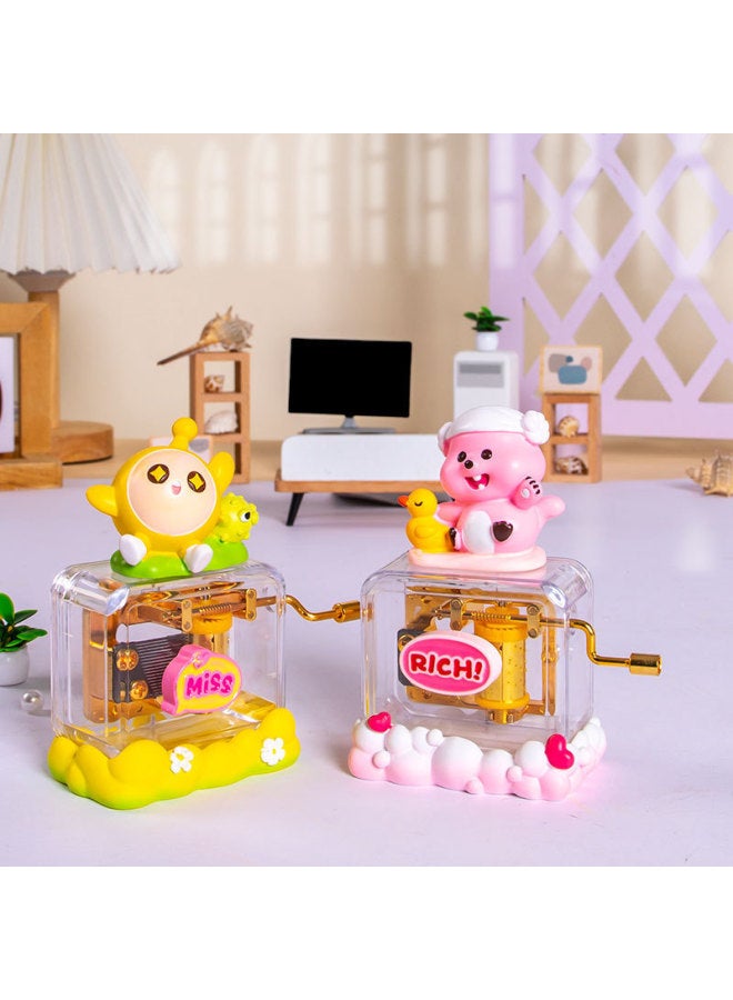 Creative Cozy Time Hand Series Music Box Cute Girl Decoration Hand-made Music Birthday Gift Music Box-Color:Y005c Qingbo Lotus Shadow-Size:Hand Music Box  - Image 5