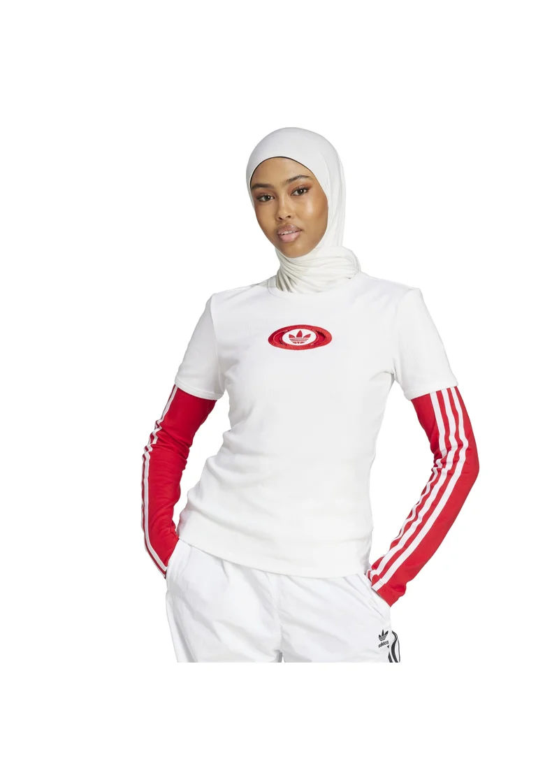 اديداس adidas CAMPUS2000 TEE White Originals Women T-SHIRTS