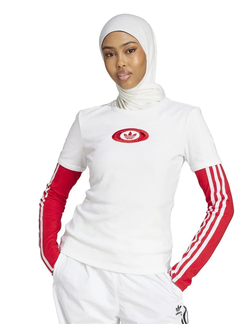 Adidas CAMPUS2000 TEE White Originals Women T-SHIRTS