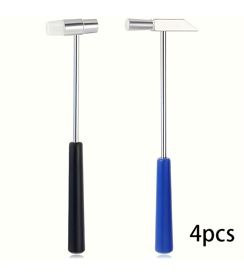 4 Pcs Multi Purpose Hammers Mallets For Diy Watch Repair Carpentry Musical Instruments - Image 1