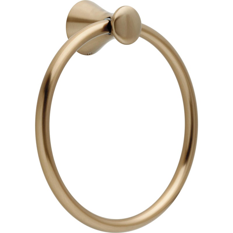 Delta Lahara (1-Pack) Hand Towel Holder Champagne Bronze Towel Racks for Bathroom Wall Round Towel Ring Holder for Bath Towel Hanger for Kitchen, Bathroom Accessories 73846-CZ - Image 1
