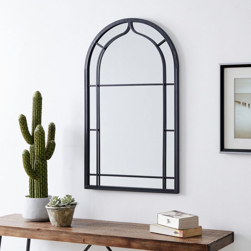 FirsTime  Co Ariana Farmhouse Arch Metal Mirror American Crafted Dark Gray 20 x 1 x 33