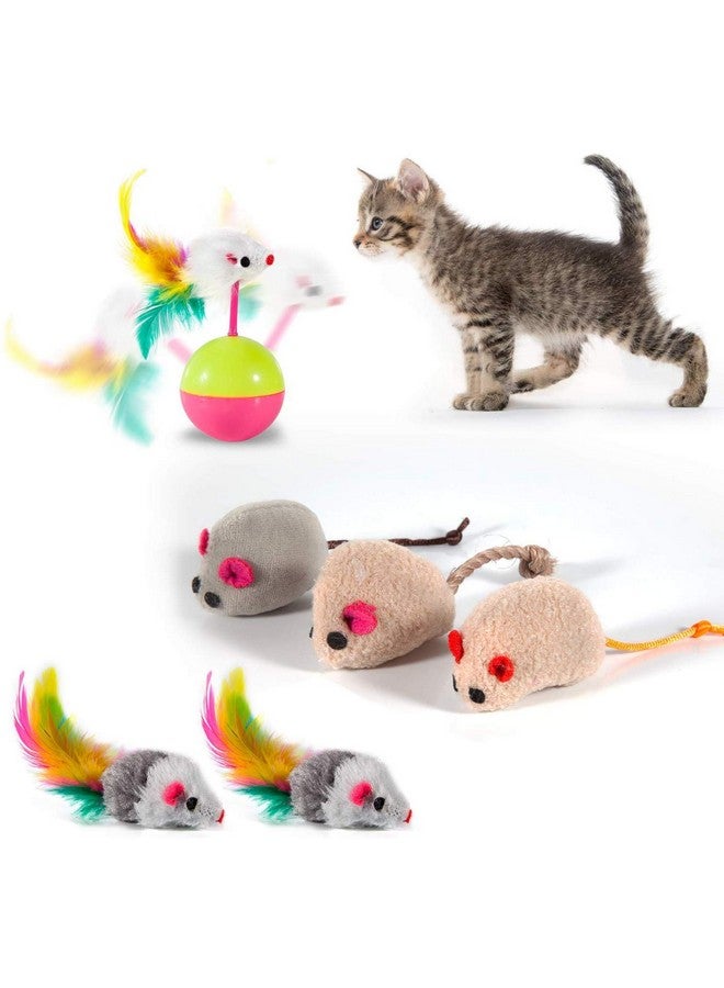 MIBOTE 28Pcs Cat Toys Kitten Toys Assorted, Cat Tunnel Catnip Fish Feather Teaser Wand Fish Fluffy Mouse Mice Balls and Bells Toys for Indoor Cat Puppy Kitty Interactive Cat Toy Set - Image 5