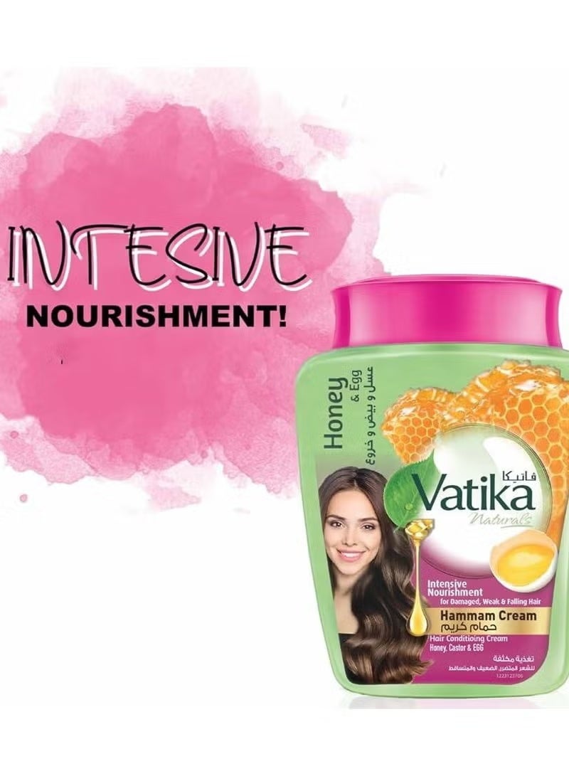 Vatika Naturals Honey, Egg & Castor Bath Cream Intensive Nourishment 450g - Image 3