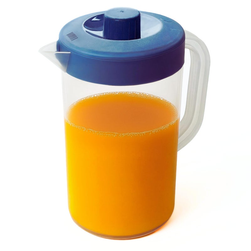 Tribello Pitcher with Lid 1 Gallon Clear Round Plastic Water Pitcher with Fliptop Lids Ideal for Lemonade Ice Tea and Drinks FreezerDishwasher Safe and BPAPhthalate Free