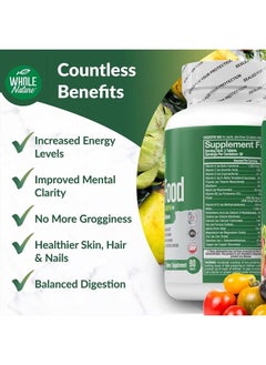 Whole Nature Whole Food Multivitamin for Men and Women Complete Daily Superfood Vitamins Plus Minerals Digestive Enzymes, Probiotics and Omegas. Plant Based Multi Vitamin, Non GMO (1)  - Image 5