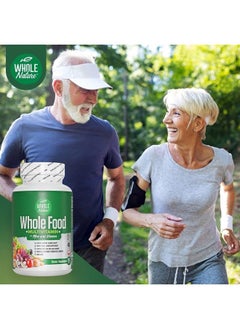 Whole Nature Whole Food Multivitamin for Men and Women Complete Daily Superfood Vitamins Plus Minerals Digestive Enzymes, Probiotics and Omegas. Plant Based Multi Vitamin, Non GMO (1)  - Image 2