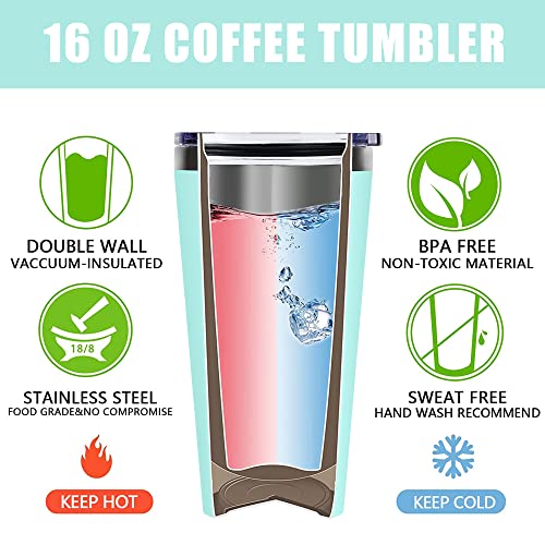 SHOW-YA Good Luck Gifts - Congratulations Gifts for Women,New Job Gift for Women,Farewell Going Away Gift for Friends Coworker,And So The Adventure Begins You Got This,16 OZ Tumbler - Image 4