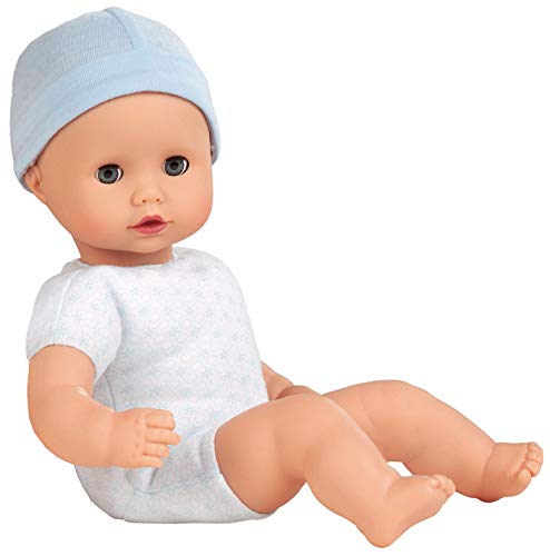 Götz Gotz Muffin to Dress 13" Soft Cloth/Vinyl Baby Doll in Blue with Blue Sleeping Eyes - Image 1