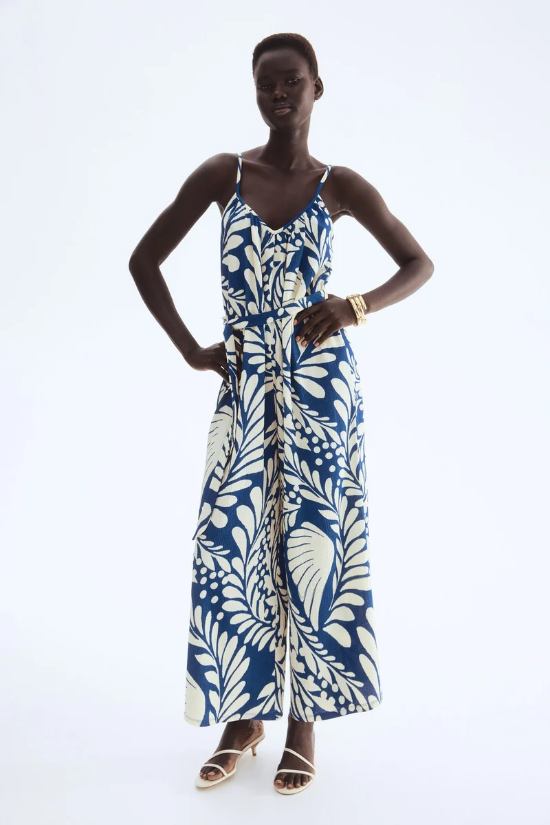 H&M Crinkled strappy jumpsuit