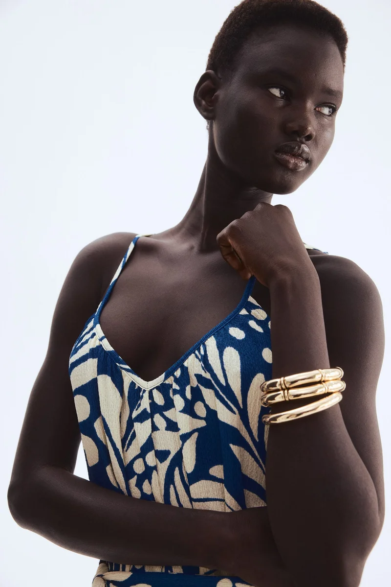 H&M Crinkled strappy jumpsuit