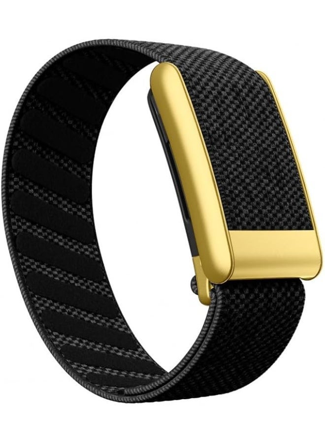 Adando Nylon Sport Band for Whoop 5.0, One/Peak, and Life/MG, Odor-Resistant Nylon Strap with Quick Adjust, Breathable Anti Slip Durable & Secure Fit  Strap for Gym Sports | NOT for Gen 4 (Black Gold) - Image 1