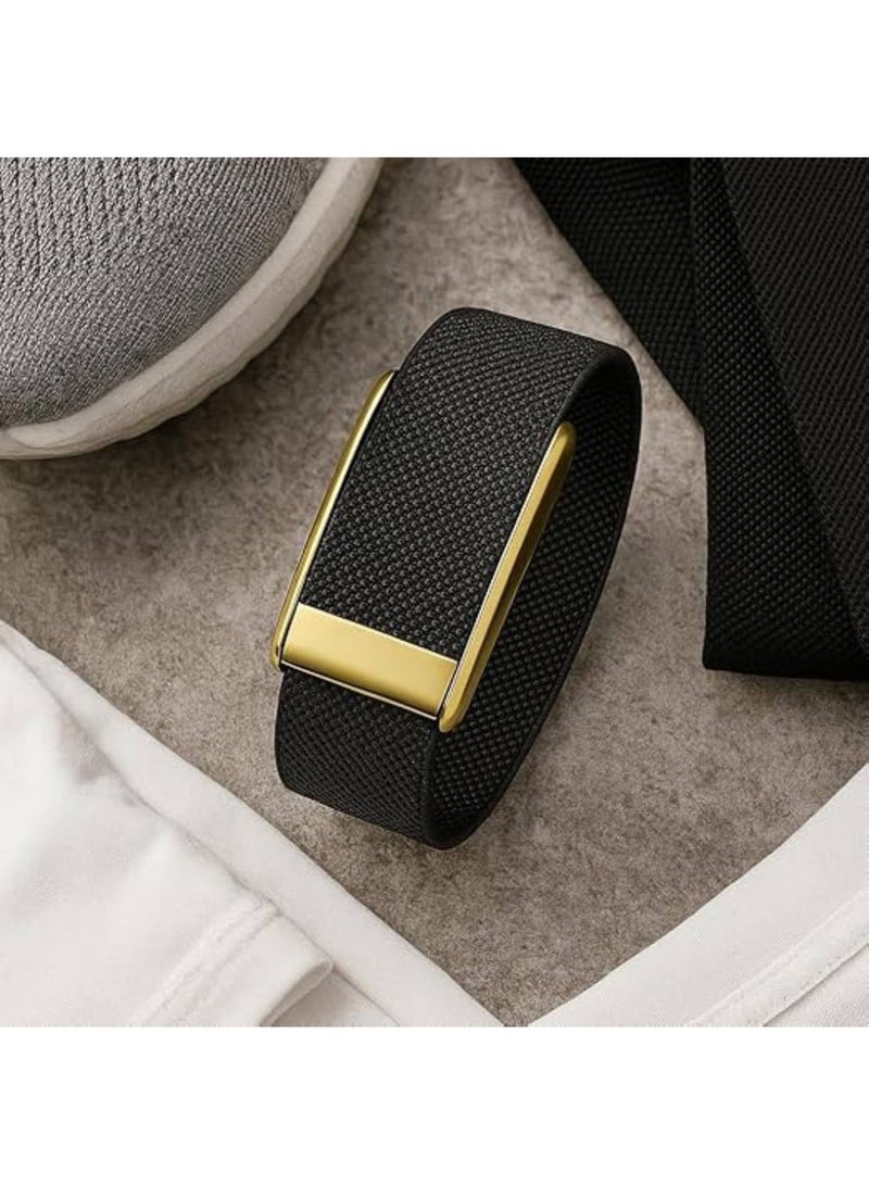 Adando Nylon Sport Band for Whoop 5.0, One/Peak, and Life/MG, Odor-Resistant Nylon Strap with Quick Adjust, Breathable Anti Slip Durable & Secure Fit  Strap for Gym Sports | NOT for Gen 4 (Black Gold) - Image 3