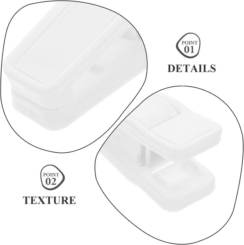 40pcs White Plastic Clothes Clips for Clothes Drying and Wardrobe Organization, Multi-Purpose Lightweight Clothespins for Laundry, Accessories, and Food Storage Bags - Image 2
