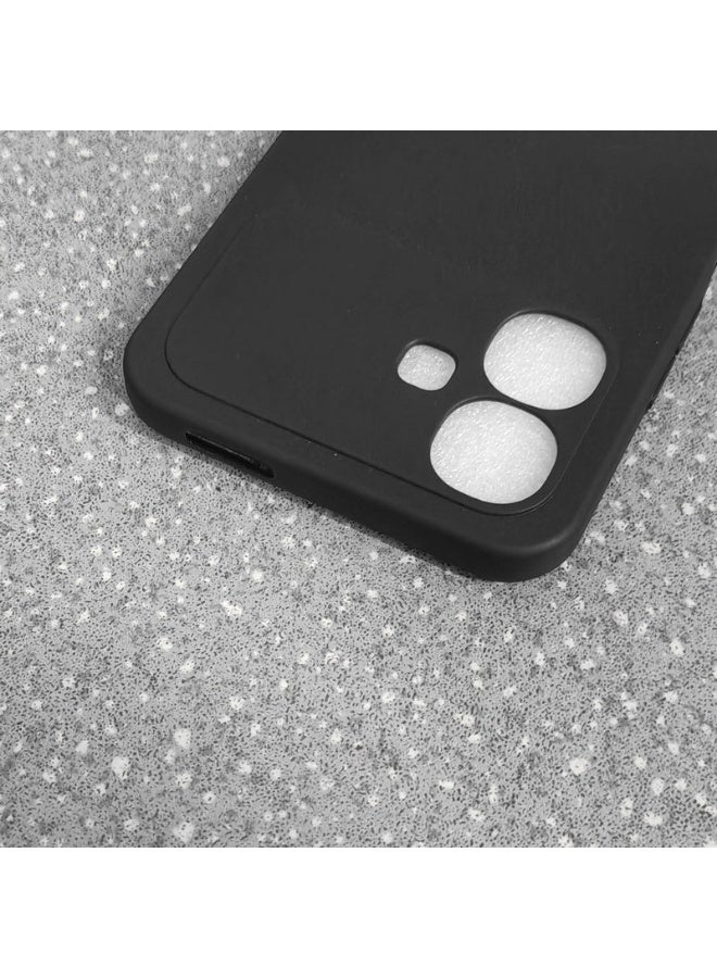 Wechdo TPU Phone Case for infinix Smart 20 Shockproof Matte Bumper Soft Cover Cases-Black - Image 3
