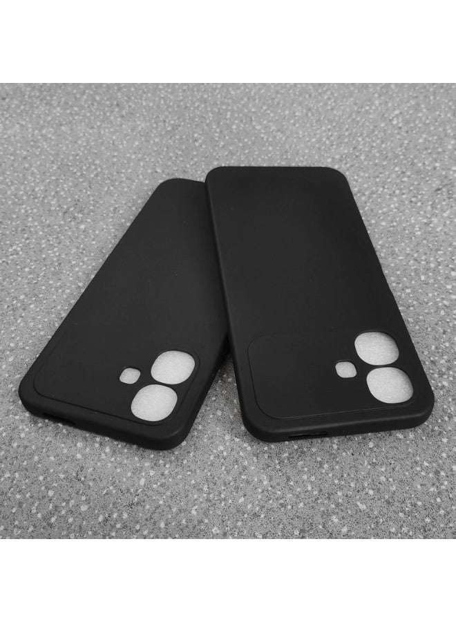 Wechdo TPU Phone Case for infinix Smart 20 Shockproof Matte Bumper Soft Cover Cases-Black - Image 2