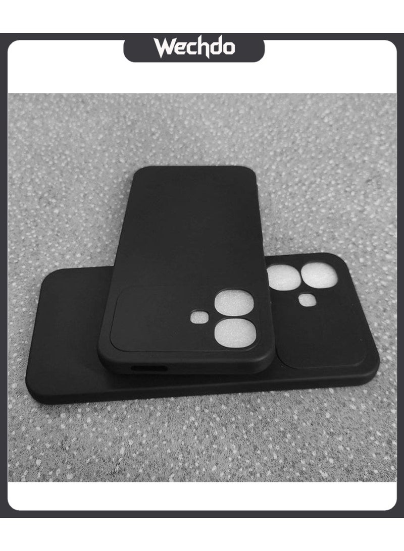 Wechdo TPU Phone Case for infinix Smart 20 Shockproof Matte Bumper Soft Cover Cases-Black - Image 1