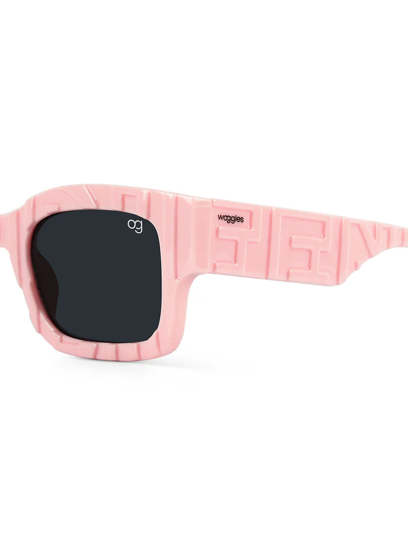 Woggles Stylish Pink kids Rectangle Kids Sunglasses
