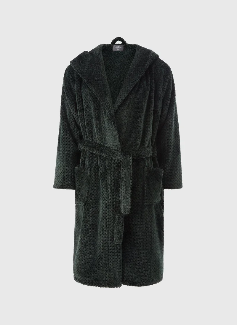 Matalan Green Honeycomb Dressing Gown