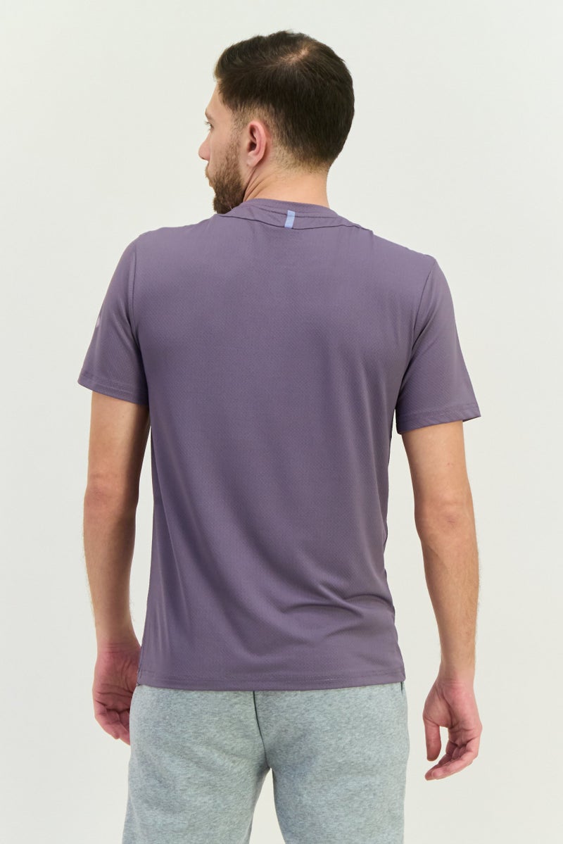 MOTION Men Sportswear Fit Short Sleeve Training T-Shirts, Pale Purple - Image 3