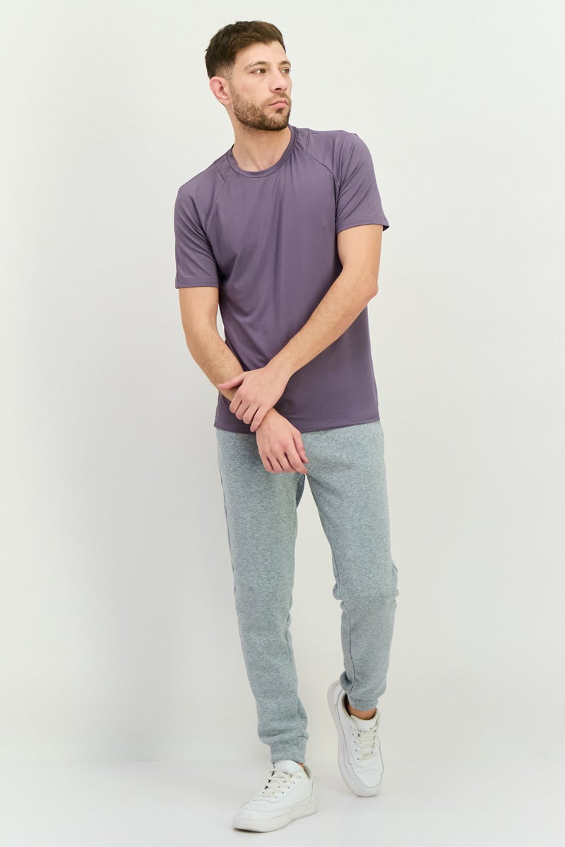 MOTION Men Sportswear Fit Short Sleeve Training T-Shirts, Pale Purple - Image 4