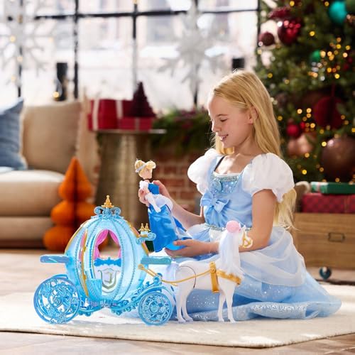 Disney Store Official Cinderella Doll Deluxe Gift Set with Horse That Walks  LightUp Glittering Pumpkin Carriage  Perfect Disney Princess  Horse Toys for Kids - Image 5