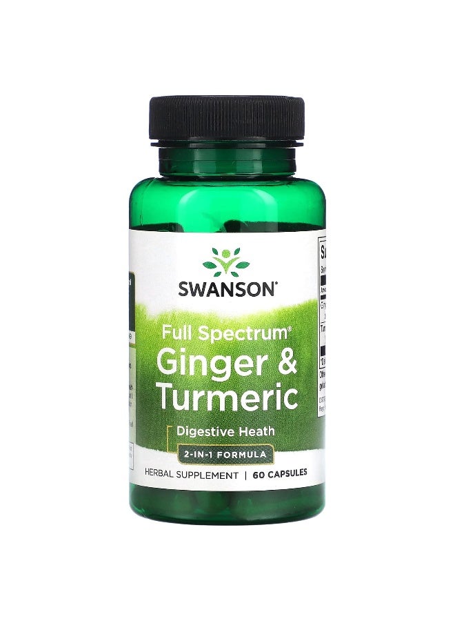 SWANSON Swanson, Full Spectrum Ginger & Turmeric, 60 Capsules 