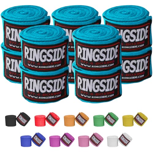 Ringside Mexican Style Boxing Hand Wraps 5 Pairs Pack Electric Blue 180 - Image 1