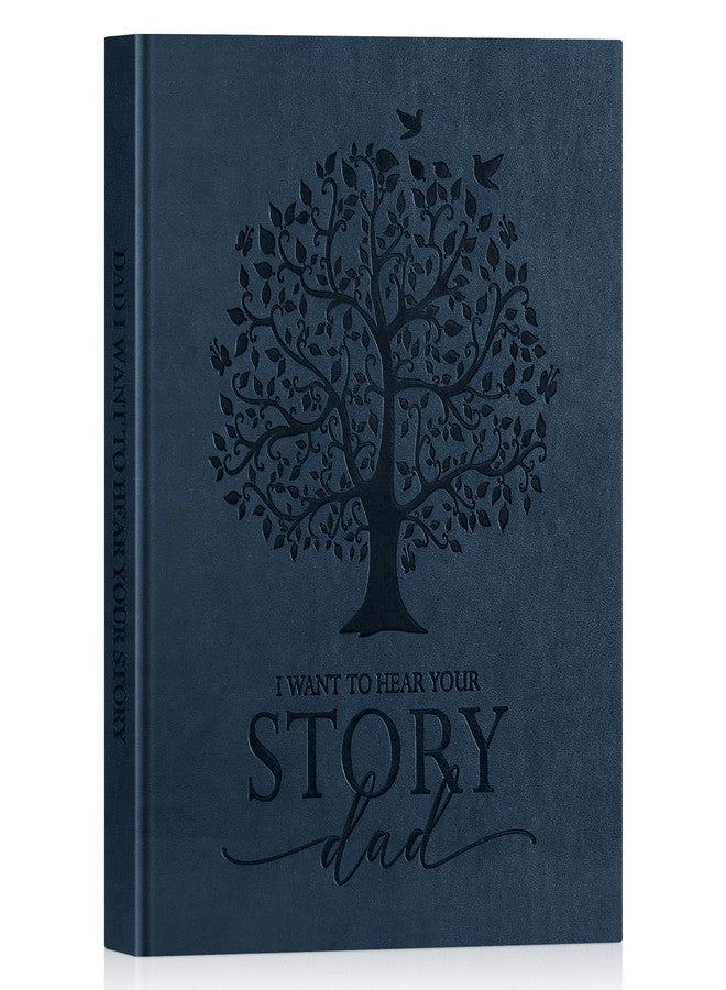 Lanpn Dad Life Story Journal with 300+ Prompts, Leather Imprinting Father Story Guided Journal, Dad Memory Keepsake Book to Fill Out, Gift for Dad Father's Day Birthday Christmas (Blue-XH) - Image 1